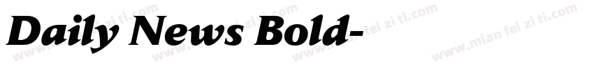 Daily News Bold字体转换